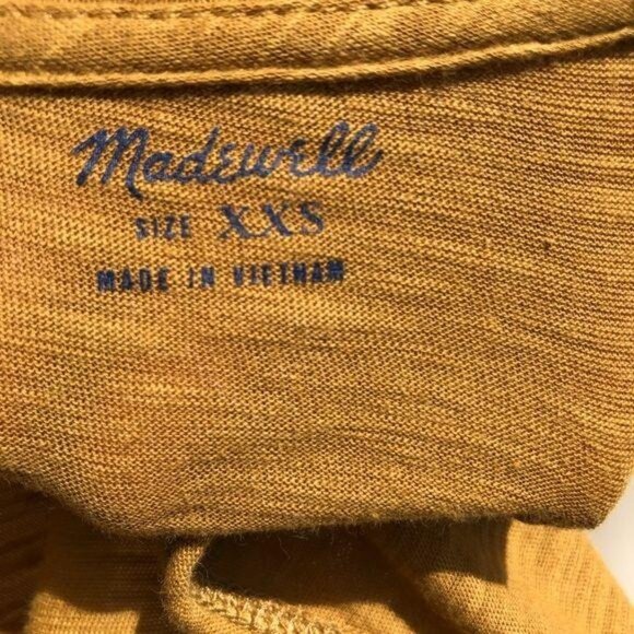 Madewell XXS Pocket Tank Orange Sleeveless Top Blouse V Neck Whisper - Picture 8 of 8